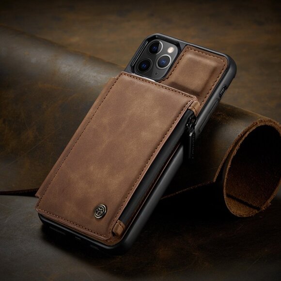 Wallet Card Case Magnet Flip Zip Cover For iPhone13 Pro Max（6.7） - Picture 2 of 3